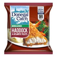 4 Breaded Haddock Atlantic Fillets 400g Donegal Catch